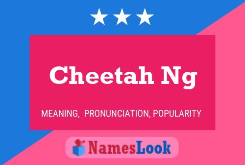 Cheetah Ng Namensposter