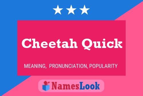 Cheetah Quick Namensposter