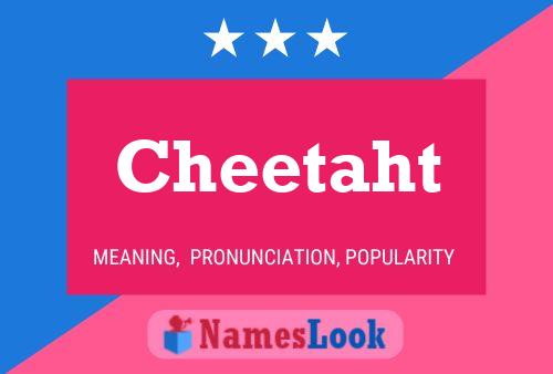 Cheetaht Namensposter