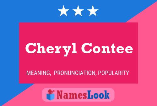 Cheryl Contee Namensposter