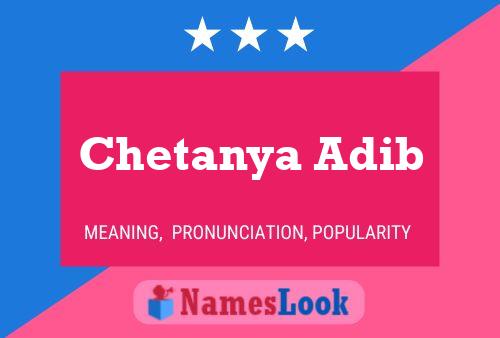 Chetanya Adib Namensposter