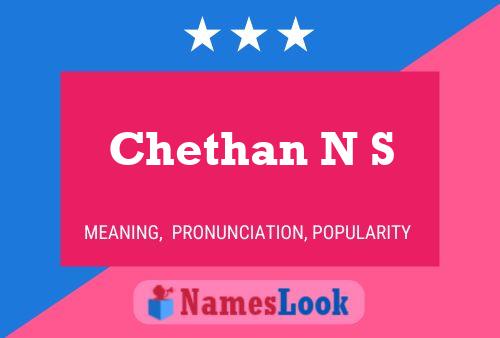 Chethan N S Namensposter