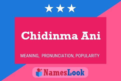 Chidinma Ani Namensposter