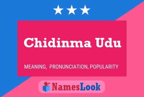 Chidinma Udu Namensposter