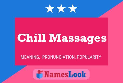 Chill Massages Namensposter