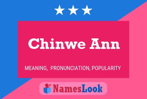 Chinwe Ann Namensposter