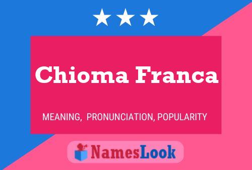 Chioma Franca Namensposter