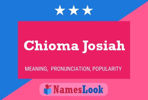 Chioma Josiah Namensposter