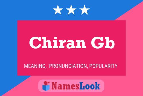 Chiran Gb Namensposter