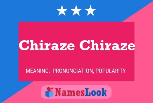 Chiraze Chiraze Namensposter