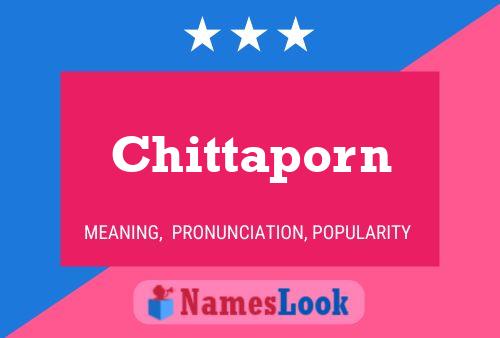 Chittaporn Namensposter