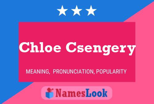 Chloe Csengery Namensposter