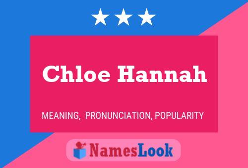 Chloe Hannah Namensposter