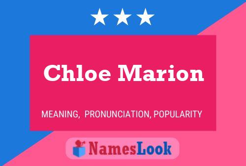 Chloe Marion Namensposter