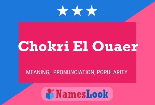 Chokri El Ouaer Namensposter