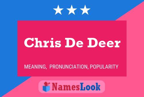 Chris De Deer Namensposter