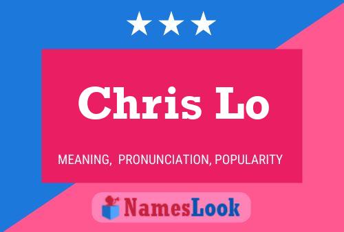 Chris Lo Namensposter