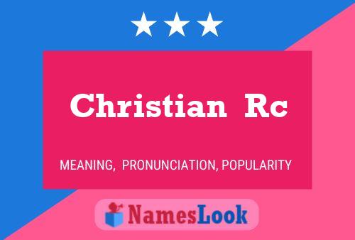 Christian  Rc Namensposter