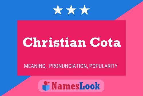 Christian Cota Namensposter