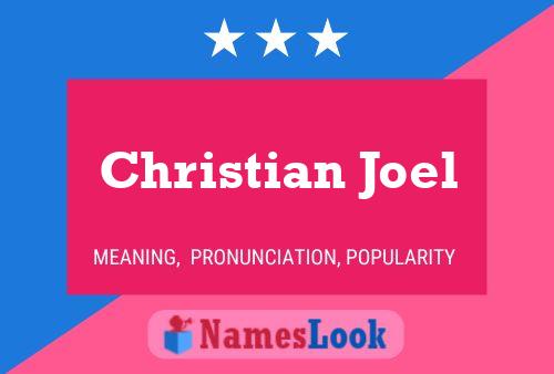 Christian Joel Namensposter