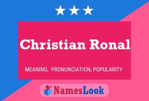 Christian Ronal Namensposter