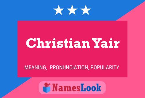 Christian Yair Namensposter