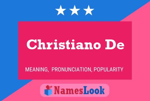 Christiano De Namensposter