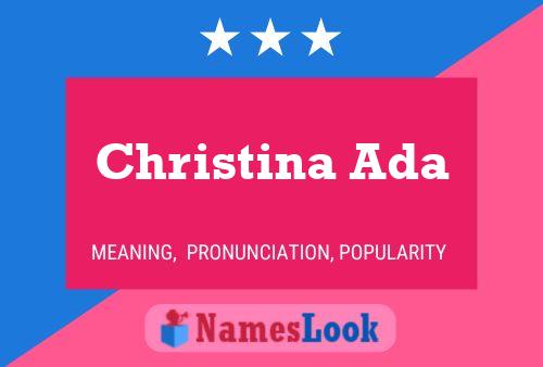 Christina Ada Namensposter