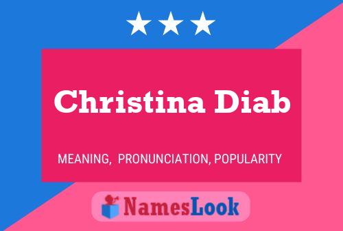 Christina Diab Namensposter