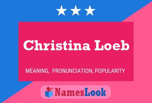 Christina Loeb Namensposter