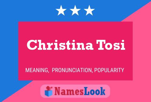 Christina Tosi Namensposter