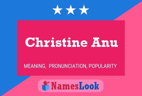 Christine Anu Namensposter