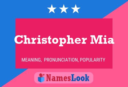 Christopher Mia Namensposter