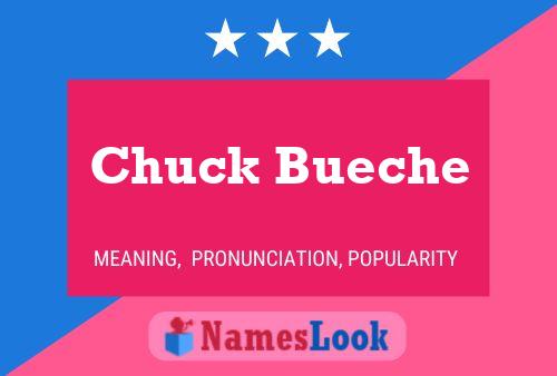 Chuck Bueche Namensposter