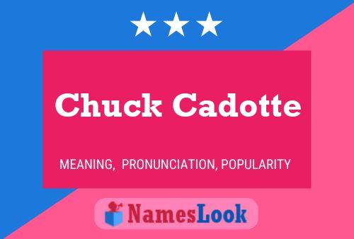 Chuck Cadotte Namensposter