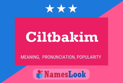 Ciltbakim Namensposter