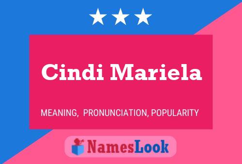 Cindi Mariela Namensposter