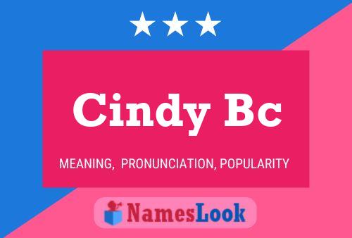 Cindy Bc Namensposter