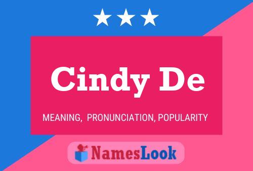 Cindy De Namensposter