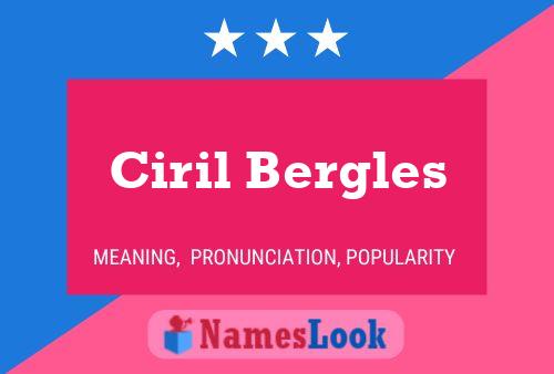 Ciril Bergles Namensposter