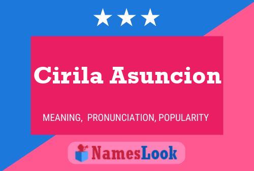 Cirila Asuncion Namensposter