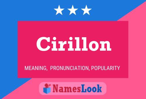 Cirillon Namensposter