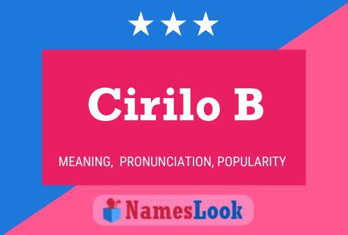 Cirilo B Namensposter