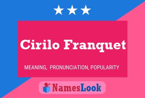 Cirilo Franquet Namensposter