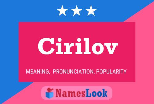 Cirilov Namensposter