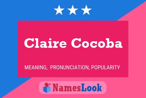 Claire Cocoba Namensposter