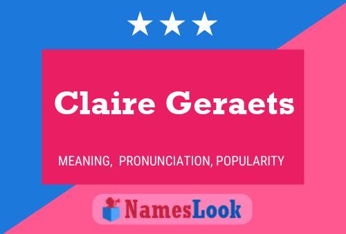 Claire Geraets Namensposter