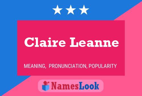 Claire Leanne Namensposter