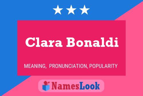 Clara Bonaldi Namensposter