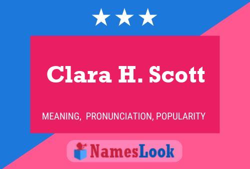 Clara H. Scott Namensposter